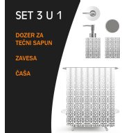   MINOTTI VITRAZ 3 az 1-ben fürdőszobai szett, 2000x1800 mm, vitrázs minta