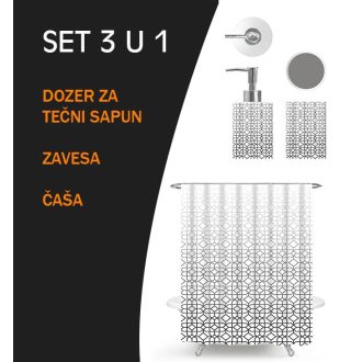   MINOTTI VITRAZ 3 az 1-ben fürdőszobai szett, 2000x1800 mm, vitrázs minta
