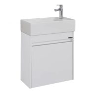   LINEART MOON 500 Fehér Mosdós Fürdőszobaszekrény – Matt Fehér – Nedvességálló Kivitel, 50 cm