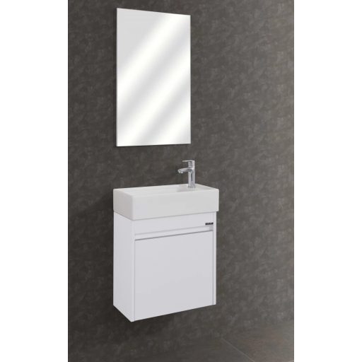 LINEART MOON 500 Fehér Mosdós Fürdőszobaszekrény – Matt Fehér – Nedvességálló Kivitel, 50 cm