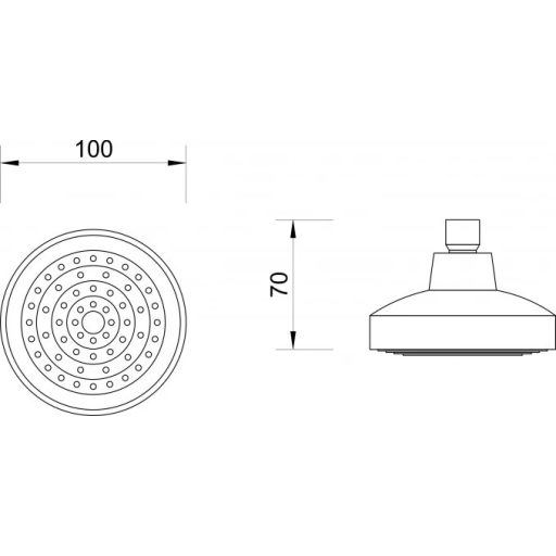 MINOTTI fi 100 ABS zuhanyfej króm