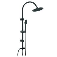   Minotti Dark Elegance zuhanyrendszer kerek esőztető fejjel, matt fekete