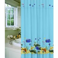 MINOTTI zuhanyfüggöny, 2000x1800 mm, trópusi halas