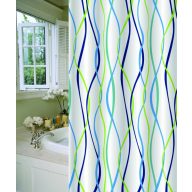   MINOTTI zuhanyfüggöny, 2000x1800 mm, többszínű lián minta