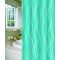 MINOTTI zuhanyfüggöny, 2000x1800 mm, türkizzöld hullámminta
