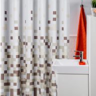 MINOTTI zuhanyfüggöny, 2000x1800 mm, barna mozaik