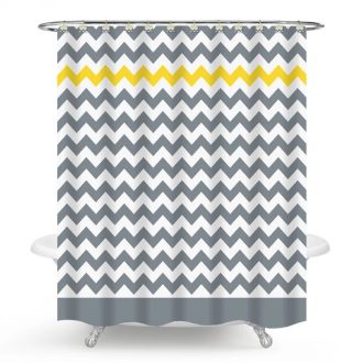   MINOTTI zuhanyfüggöny, 2000x1800 mm, summer vibes (chevron minta)