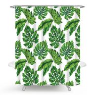 MINOTTI zuhanyfüggöny, 2000x1800 mm, trópusi levélminta