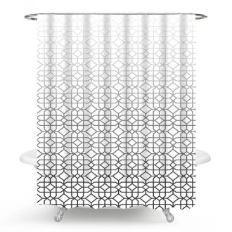   MINOTTI zuhanyfüggöny, 2000x1800 mm, vitrázs (graduális rácsminta)