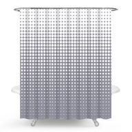   MINOTTI zuhanyfüggöny, 2000x1800 mm, szürke graduális pöttyös minta