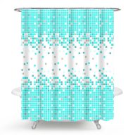 MINOTTI zuhanyfüggöny, 2000x1800 mm, türkiz mozaik (MZ28)
