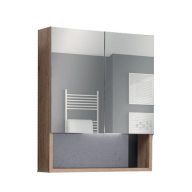   LINEART NOVA 600 tükrös szekrény – 58 cm, Cadiz fa mintázat, nedvességálló