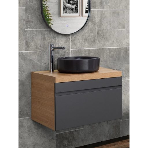 LineART NOTTE 800 Tölgy-Antracit alsószekrény – 80 cm | Loft stílus, Nedvességálló