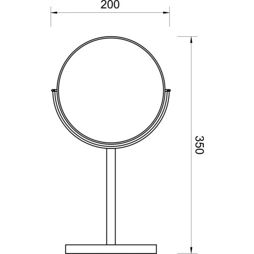 MINOTTI asztali kozmetikai tükör (NY1276 / YS073), kerek, kétoldalas