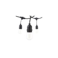   Optonica 5054 – Kültéri Sorolható LED Fényfűzér, 6m, 10x E27, Fekete Gumi (IP65)