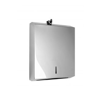   PROCLEAN 370 x 285 x 100 mm hajtogatott kéztörlő adagoló – Fényes inox (Polished silver)