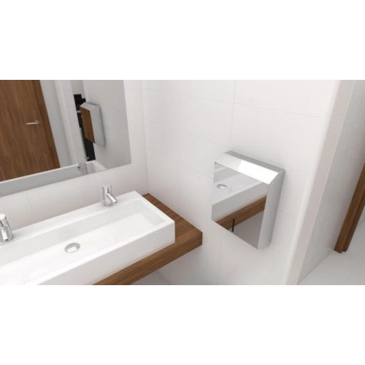 PROCLEAN 370 x 285 x 100 mm hajtogatott kéztörlő adagoló – Fényes inox (Polished silver)