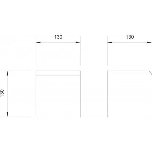 PROCLEAN fényes inox WC-papír adagoló hajtogatott/tekercses 130x130x130 mm fényes inox