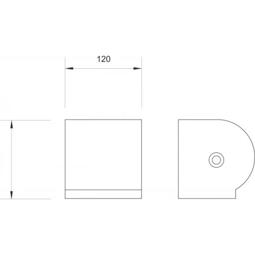PROCLEAN fényes inox WC-papír doboz 120x120x120 mm fényes inox