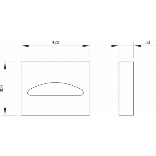 PROCLEAN matt inox WC-ülőke védőpapír adagoló 420x300x50 mm matt ezüst