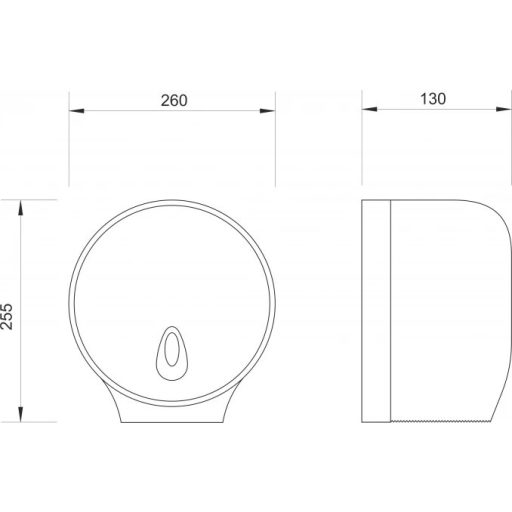 PROCLEAN ABS fehér fényes kéztörlő tartó, 255x260x130 mm