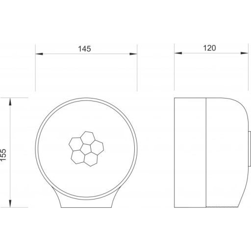 PROCLEAN ABS fehér matt WC-papír tartó 145x155x120 mm fehér