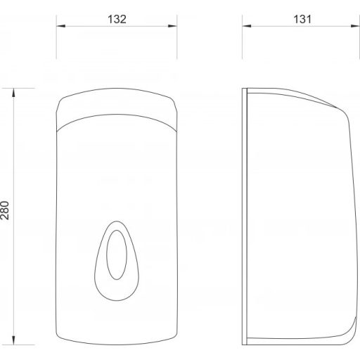PROCLEAN automata szenzoros szappanadagoló, 1000 ml, fényes fehér ABS műanyag