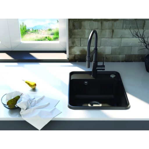 MILÓ Milo Piu gránit mosogató, 460x520x215 mm, Lava stone (antracit)