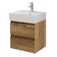   LineART PLAZA 500 Legnano fürdőszoba szett – 50 cm | Világos Tölgy, Nedvességálló