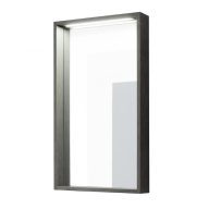   LINEART PLAZA 500 Modern LED-es fürdőszobai tükör tölgy kerettel – 48x85 cm
