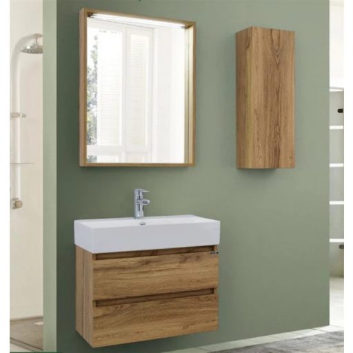 LineART PLAZA 600 Legnano mosdószekrény – 60 cm | Világos Tölgy, Nedvességálló