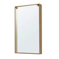   LINEART PLAZA 600 Modern LED-es fürdőszobai tükör – Világos Legnano tölgy, 55x85 cm