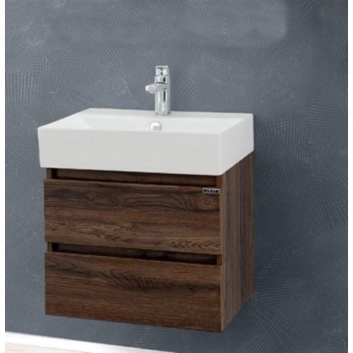 LineART PLAZA 600 Navarro mosdószekrény – 60 cm | Sötét Tölgy, Nedvességálló