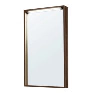   LINEART PLAZA 600 Modern LED-es fürdőszobai tükör – Navarro dió, 55x85 cm
