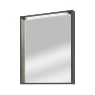   LINEART PLAZA 700 Modern LED-es fürdőszobai tükör –  tölgy, 65x85 cm