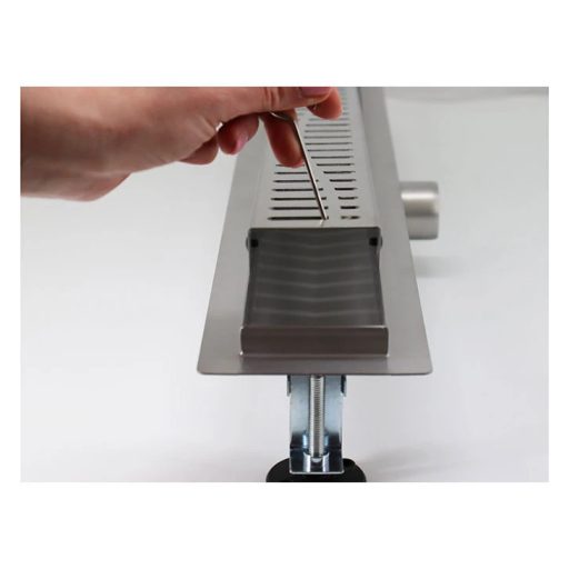 PROFIL M WAVE 700 Zuhanylefolyó, 700 mm, Szálcsiszolt Inox