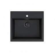   MILO RETTO 560 x 510 x 215 mm gránit mosogató – Lávafekete (Lava stone)