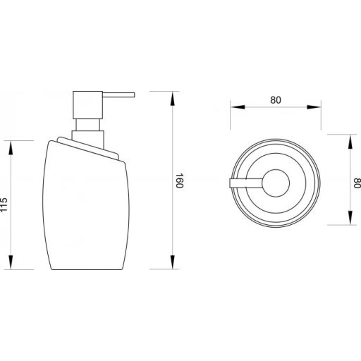 MINOTTI S-széria asztali szappanadagoló, szabadon álló