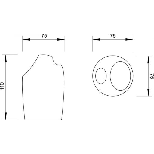 Minotti modern sötétszürke kavics formájú fogkefetartó pohár