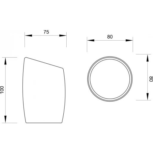 Minotti antracit fogkefetartó pohár fehér díszcsíkkal