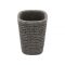 Minotti sötétszürke kötött mintás kerámia fogkefetartó pohár