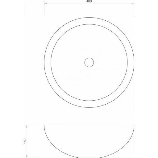 MINOTTI Sunsime pultra helyezhető márványmosdó 400x150 mm, bézs