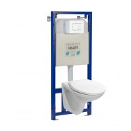   VISAM beépíthető WC tartály szett JIKA Pro függesztett WC-vel, fehér nyomólappal és WC-ülőkével 500x1130x510 mm fehér