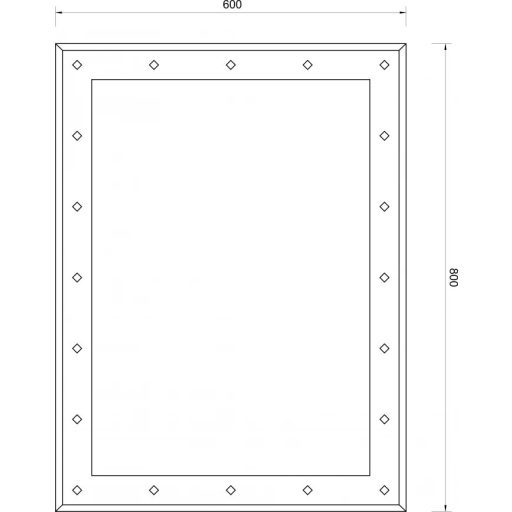 MINOTTI Glamour stílusú fürdőszobai tükör – 60x80 cm
