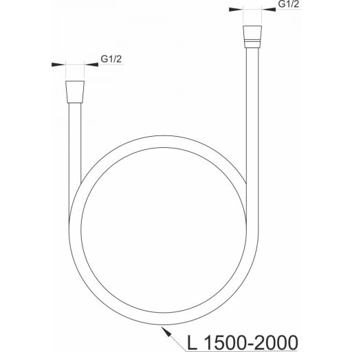 MINOTTI nyújtható zuhanycső 1500–2000 mm, lux, króm
