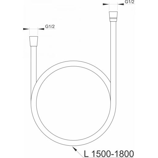 MINOTTI nyújtható zuhanycső 1500–1800 mm, króm