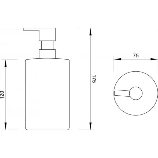 MINOTTI W-széria asztali szappanadagoló, fehér, szabadon álló
