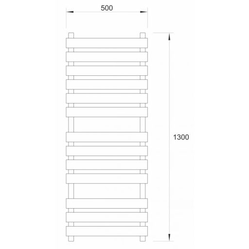 WARME ODER törölközőszárító radiátor 50x130cm króm