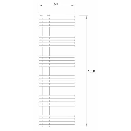 WARME ROER törölközőszárító radiátor 50x155cm króm