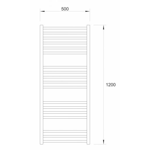  WARME SAAR törölközőszárító radiátor 50x120cm króm